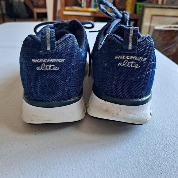 Navy Blue Skechers Elite Sneakers - Picture 5 of 7
